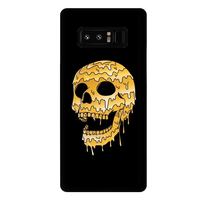 Galaxy Note 8 StrongFit Gold Skull by Coffee Man