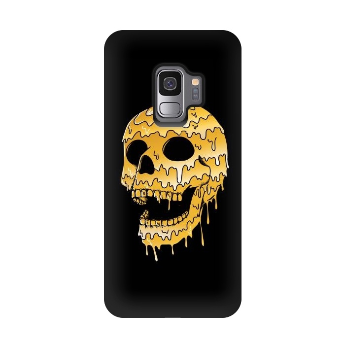 Galaxy S9 StrongFit Gold Skull by Coffee Man