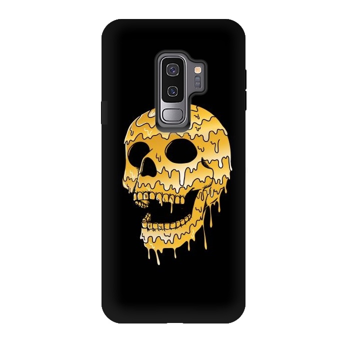 Galaxy S9 plus StrongFit Gold Skull by Coffee Man