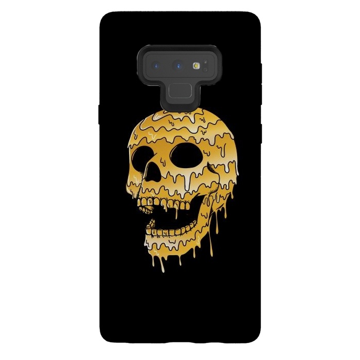 Galaxy Note 9 StrongFit Gold Skull by Coffee Man