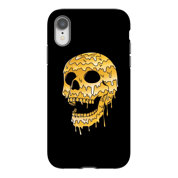 iPhone Xr StrongFit Gold Skull by Coffee Man