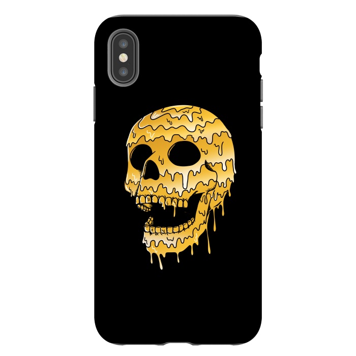 iPhone Xs Max StrongFit Gold Skull by Coffee Man