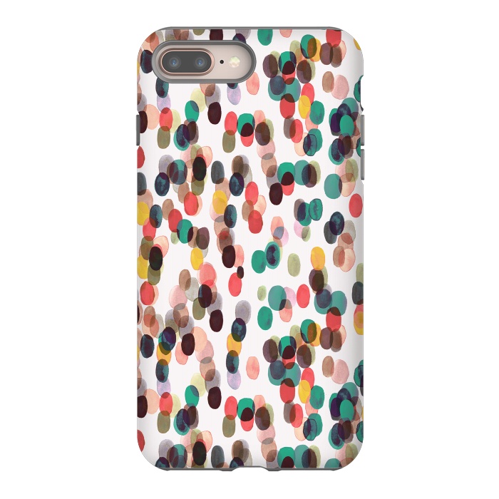 iPhone 7 plus StrongFit Relaxing Tropical Colorful Dots by Ninola Design
