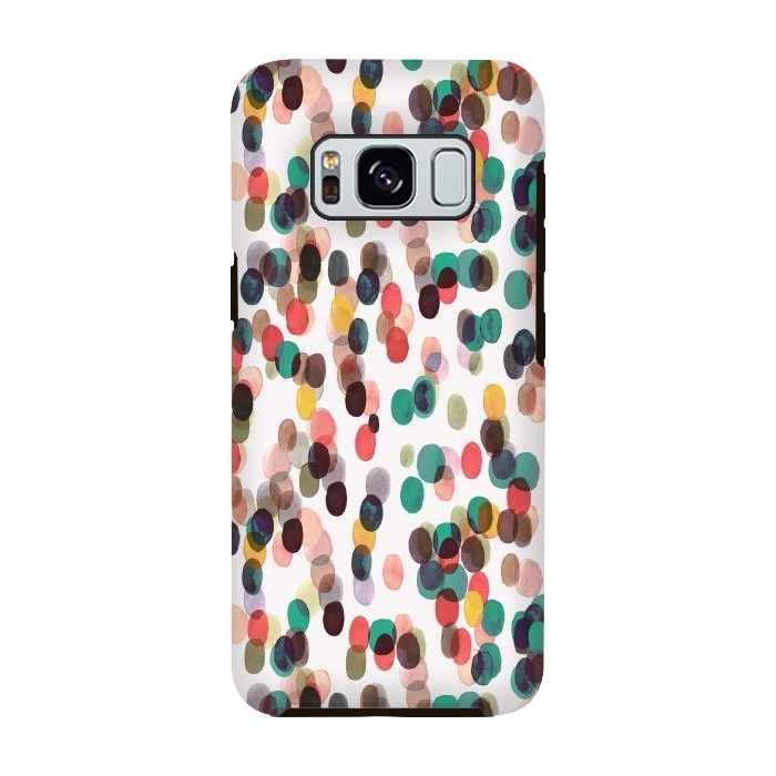 Galaxy S8 StrongFit Relaxing Tropical Colorful Dots by Ninola Design