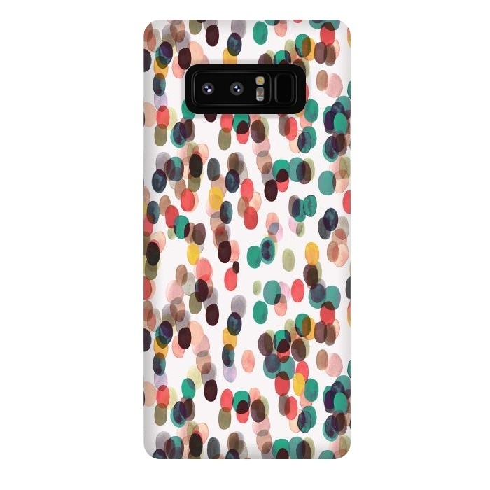 Galaxy Note 8 StrongFit Relaxing Tropical Colorful Dots by Ninola Design