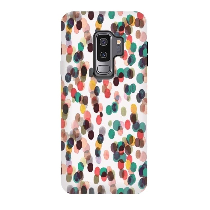 Galaxy S9 plus StrongFit Relaxing Tropical Colorful Dots by Ninola Design