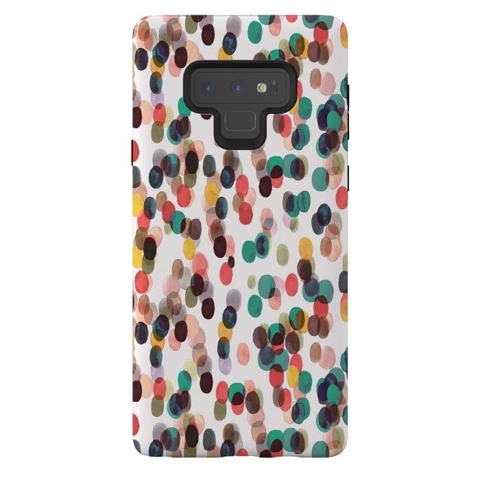 Galaxy Note 9 StrongFit Relaxing Tropical Colorful Dots by Ninola Design