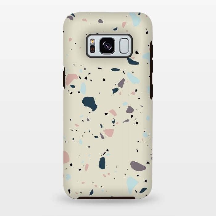 Galaxy S8 plus StrongFit Terrazo Pink Blue by Ninola Design