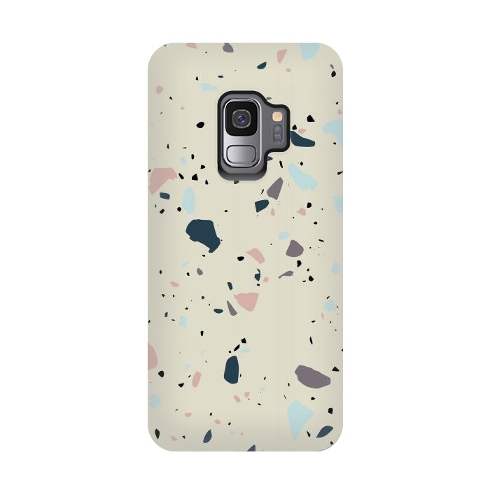 Galaxy S9 StrongFit Terrazo Pink Blue by Ninola Design