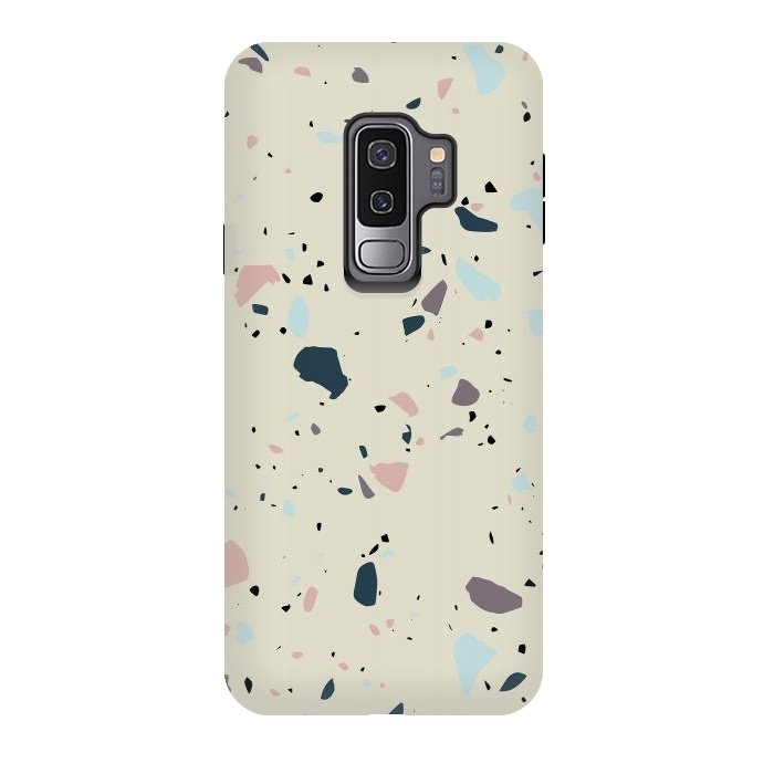 Galaxy S9 plus StrongFit Terrazo Pink Blue by Ninola Design