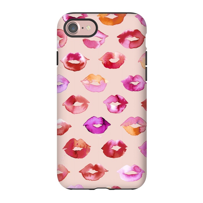 iPhone 7 StrongFit Sweet Kisses Lips by Ninola Design