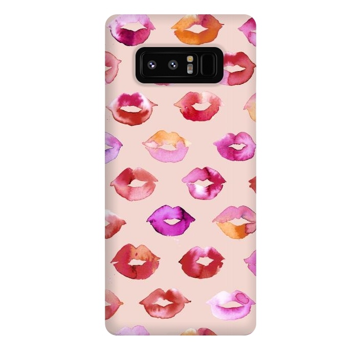 Galaxy Note 8 StrongFit Sweet Kisses Lips by Ninola Design