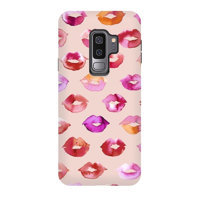 Galaxy S9 plus StrongFit Sweet Kisses Lips by Ninola Design