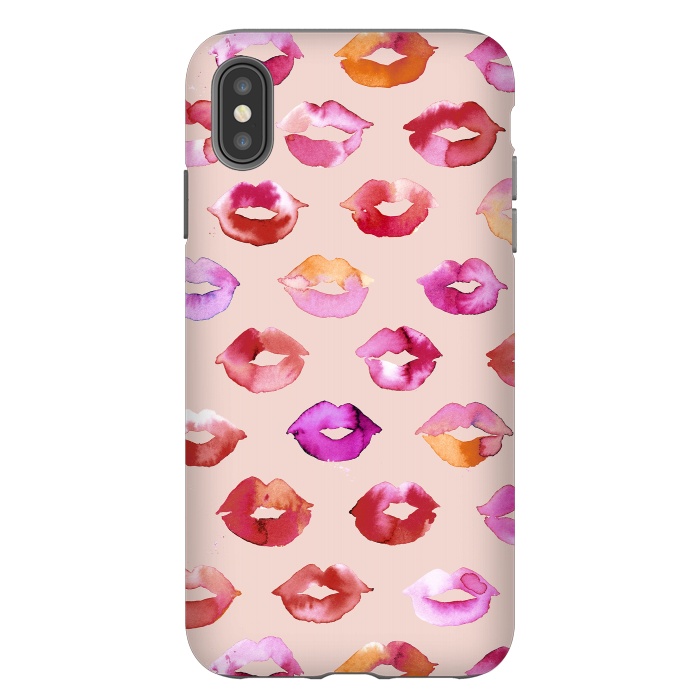 iPhone Xs Max StrongFit Sweet Kisses Lips by Ninola Design
