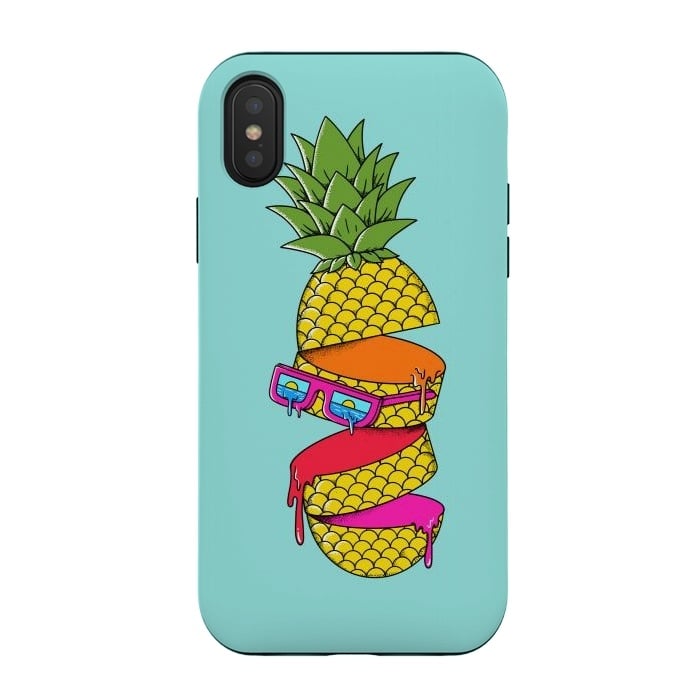 iPhone Xs / X StrongFit Pineapple Colors by Coffee Man