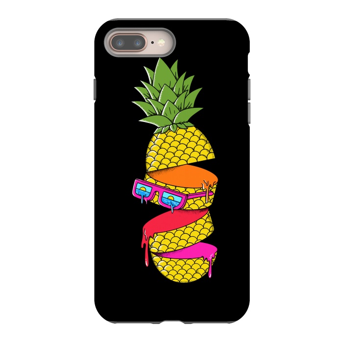 iPhone 7 plus StrongFit Pineapple colors Black by Coffee Man