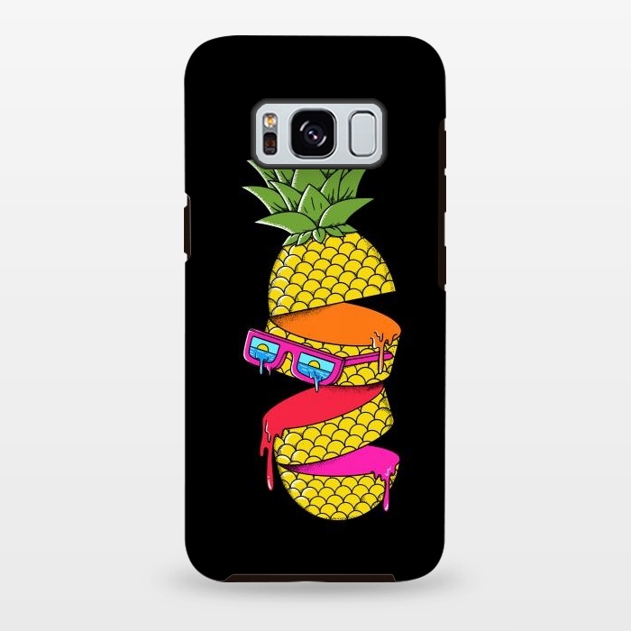 Galaxy S8 plus StrongFit Pineapple colors Black by Coffee Man