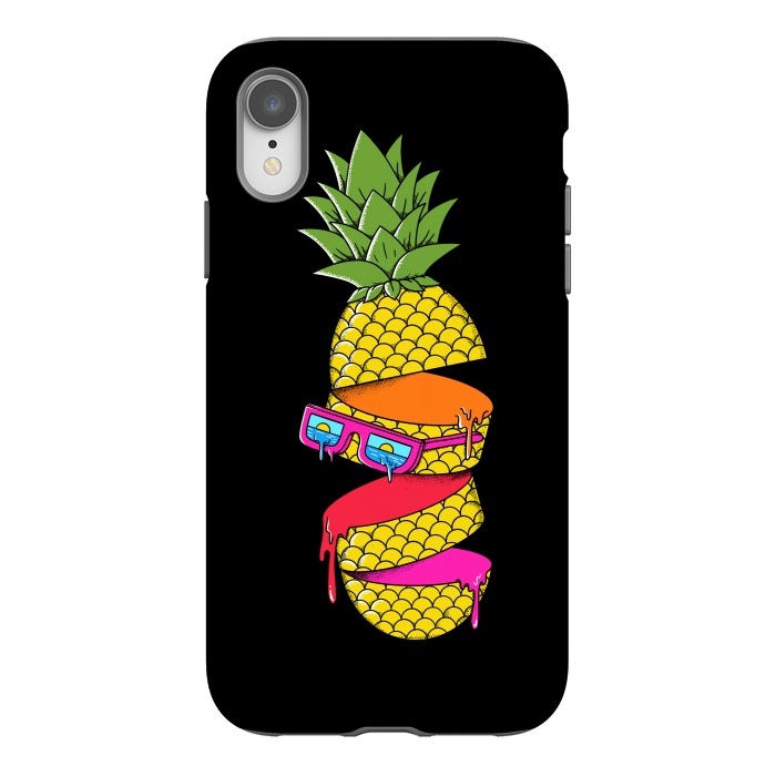 iPhone Xr StrongFit Pineapple colors Black by Coffee Man