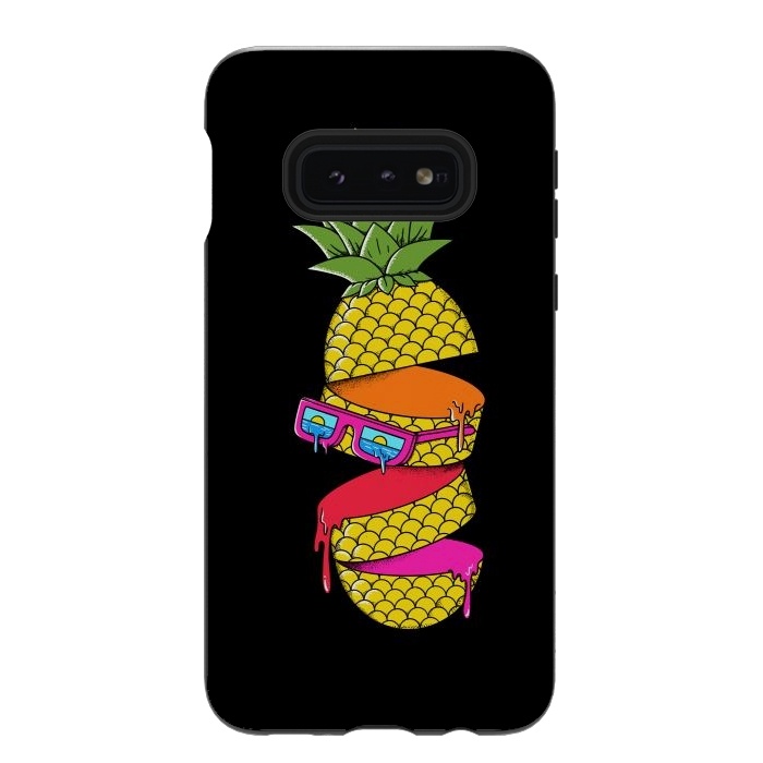 Galaxy S10e StrongFit Pineapple colors Black by Coffee Man
