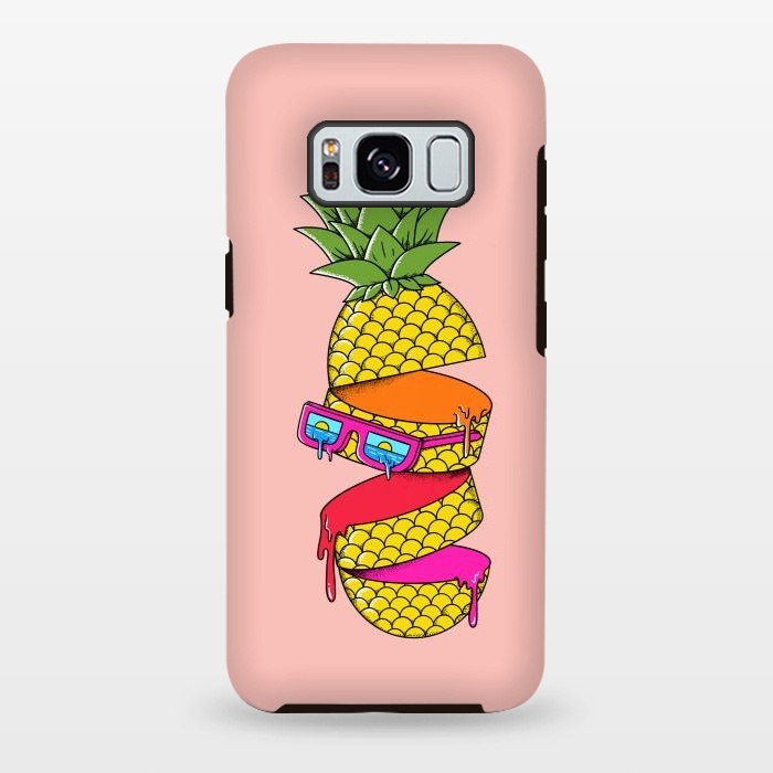 Galaxy S8 plus StrongFit Pineapple Colors Pink by Coffee Man