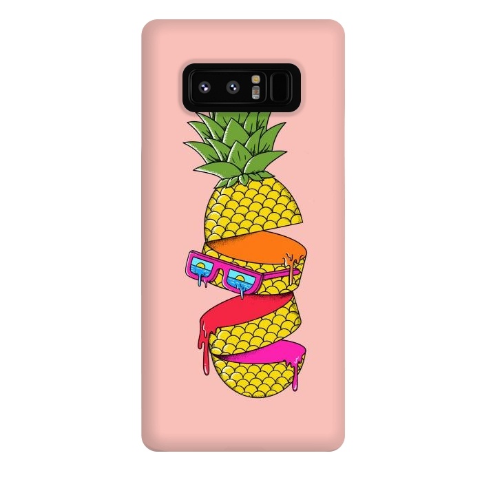 Galaxy Note 8 StrongFit Pineapple Colors Pink by Coffee Man