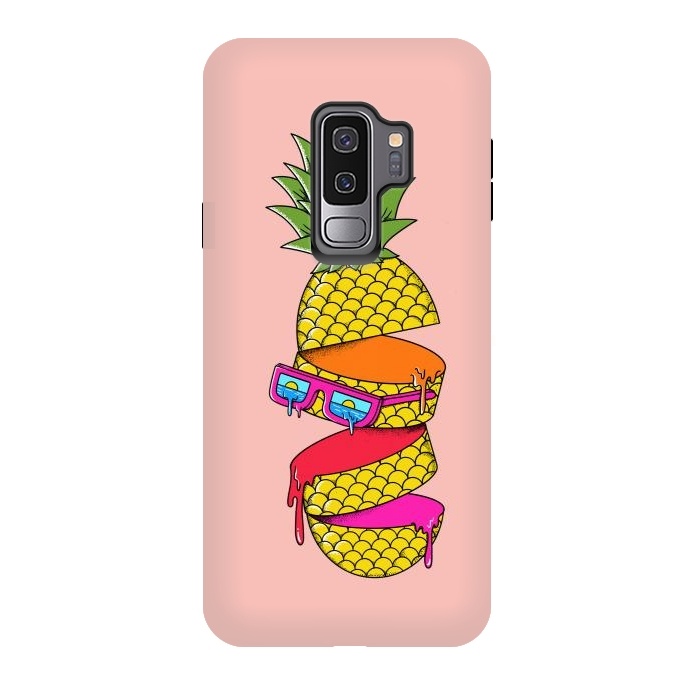 Galaxy S9 plus StrongFit Pineapple Colors Pink by Coffee Man