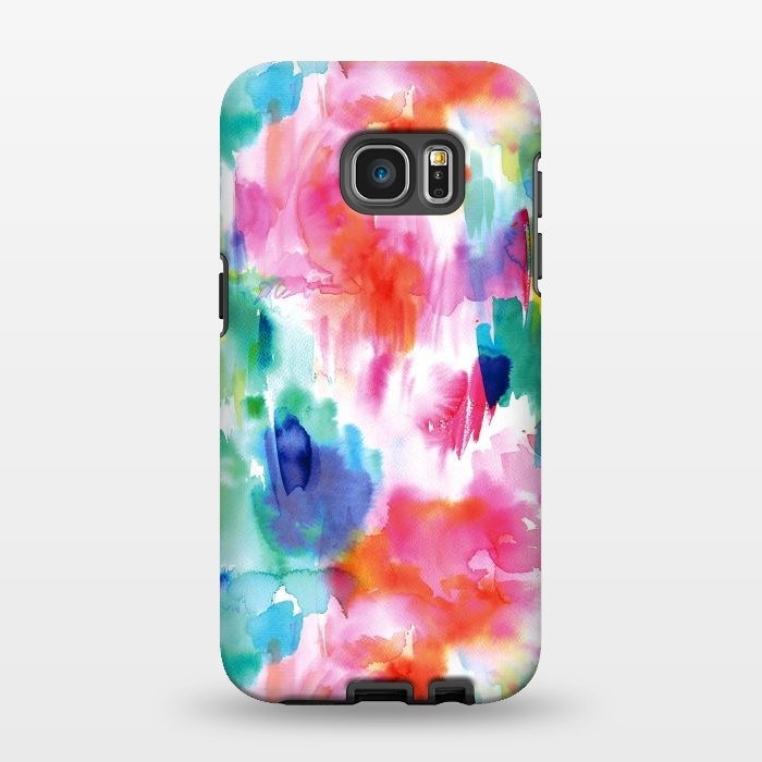 Galaxy S7 EDGE StrongFit Painterly Tropical Texture by Ninola Design