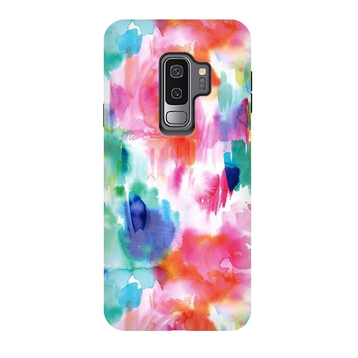 Galaxy S9 plus StrongFit Painterly Tropical Texture by Ninola Design