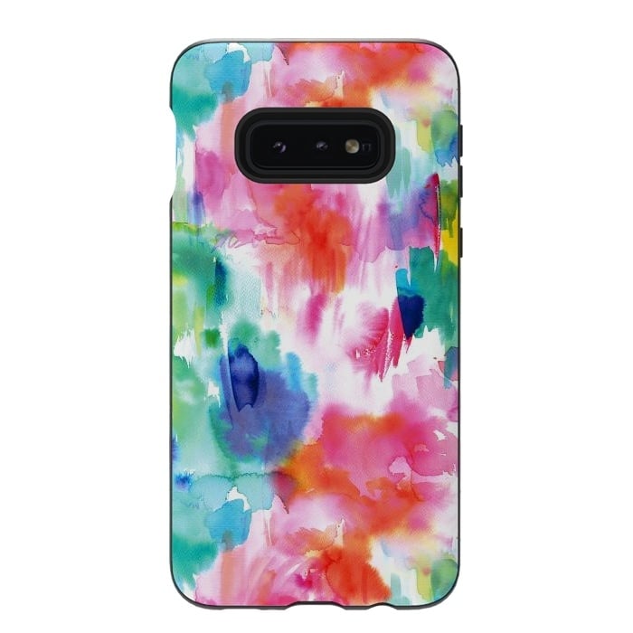Galaxy S10e StrongFit Painterly Tropical Texture by Ninola Design