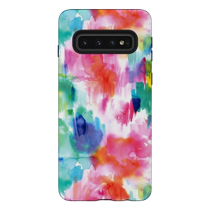 Galaxy S10 StrongFit Painterly Tropical Texture by Ninola Design
