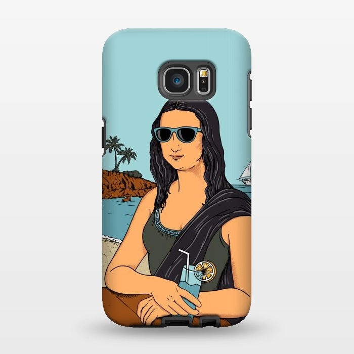 Galaxy S7 EDGE StrongFit Mona Lisa Beach by Coffee Man