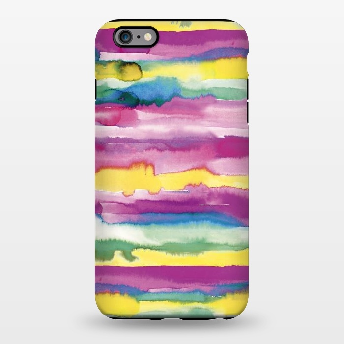iPhone 6/6s plus StrongFit Gradient Tropical Watercolor Lines by Ninola Design