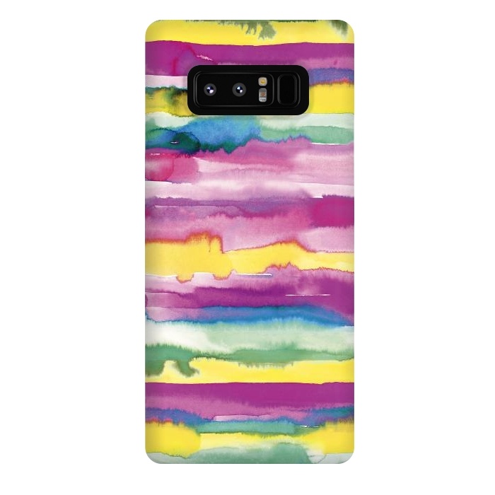 Galaxy Note 8 StrongFit Gradient Tropical Watercolor Lines by Ninola Design