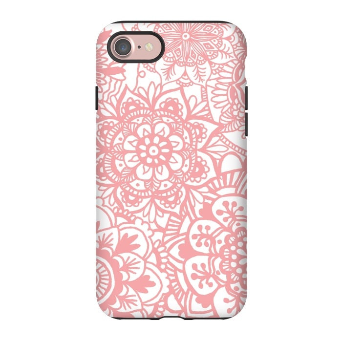 iPhone 7 StrongFit Light Pink Mandala Pattern by Julie Erin Designs