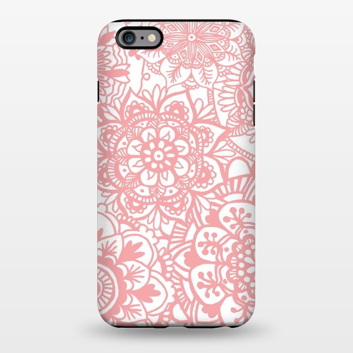 iPhone 6/6s plus StrongFit Light Pink Mandala Pattern by Julie Erin Designs