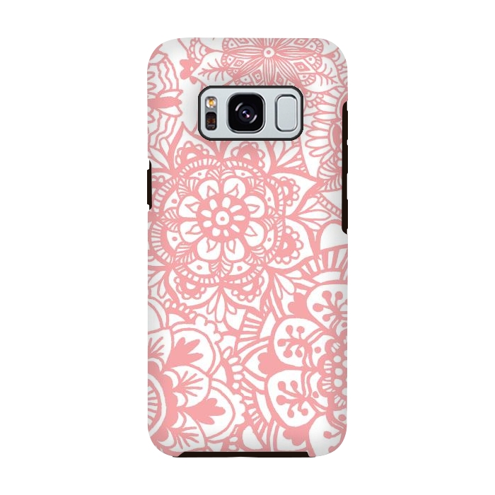 Galaxy S8 StrongFit Light Pink Mandala Pattern by Julie Erin Designs