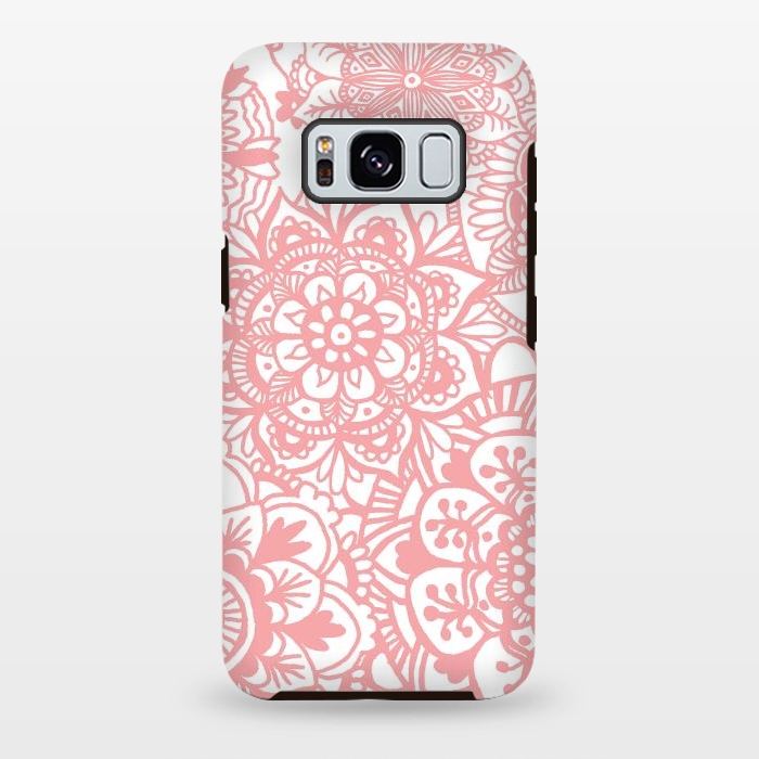Galaxy S8 plus StrongFit Light Pink Mandala Pattern by Julie Erin Designs