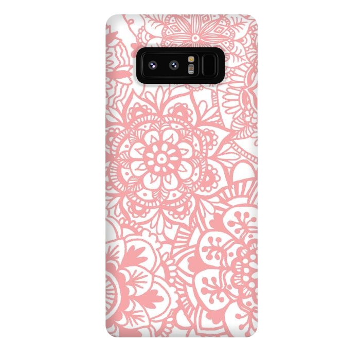Galaxy Note 8 StrongFit Light Pink Mandala Pattern by Julie Erin Designs