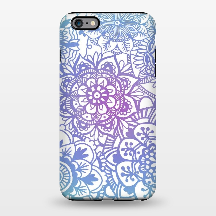 iPhone 6/6s plus StrongFit Pastel Purple and Blue Mandala Pattern by Julie Erin Designs