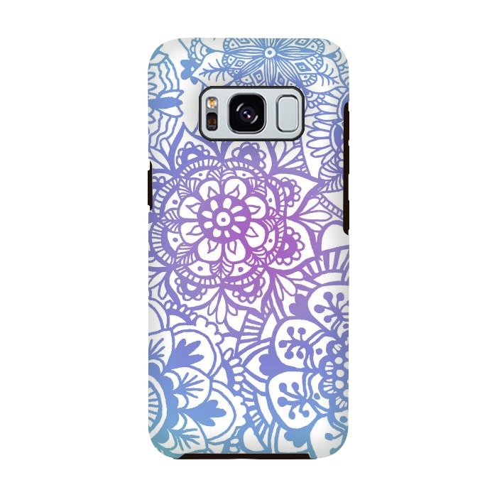Galaxy S8 StrongFit Pastel Purple and Blue Mandala Pattern by Julie Erin Designs