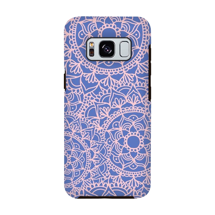 Galaxy S8 StrongFit Pink and Mauve Mandala Pattern by Julie Erin Designs
