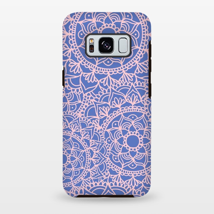 Galaxy S8 plus StrongFit Pink and Mauve Mandala Pattern by Julie Erin Designs