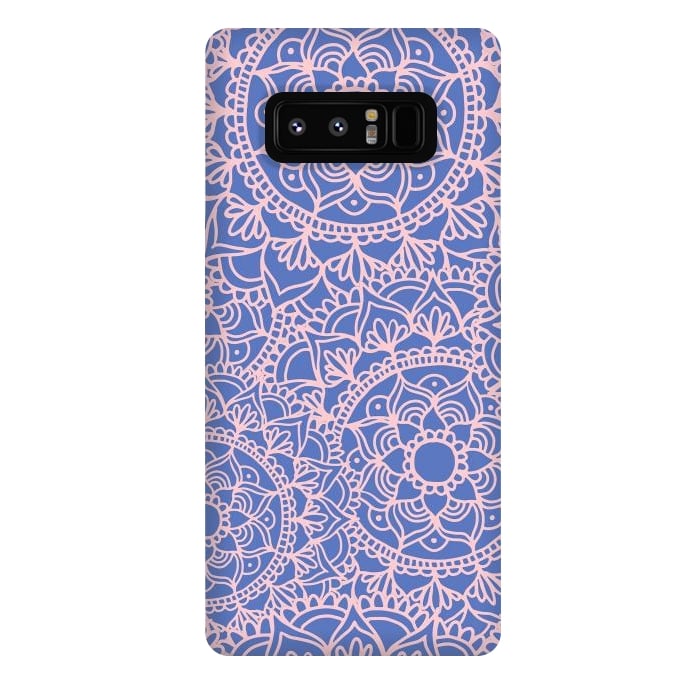 Galaxy Note 8 StrongFit Pink and Mauve Mandala Pattern by Julie Erin Designs