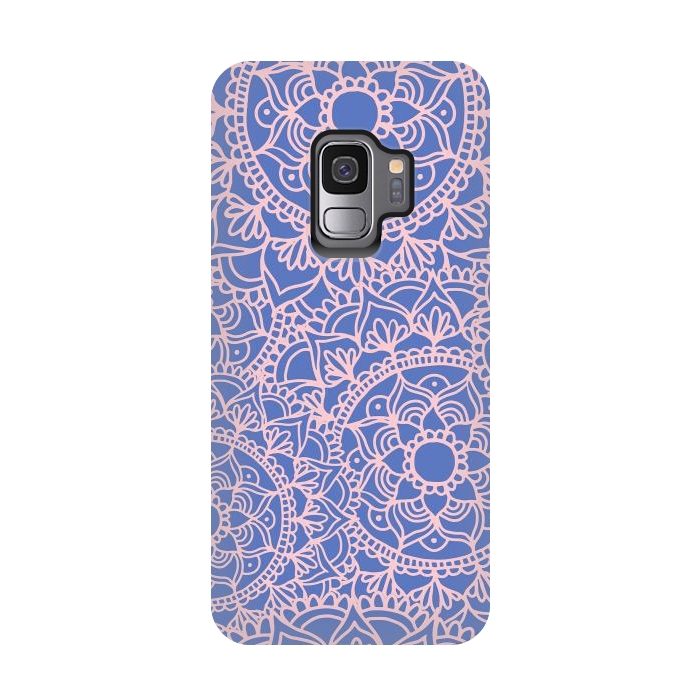 Galaxy S9 StrongFit Pink and Mauve Mandala Pattern by Julie Erin Designs