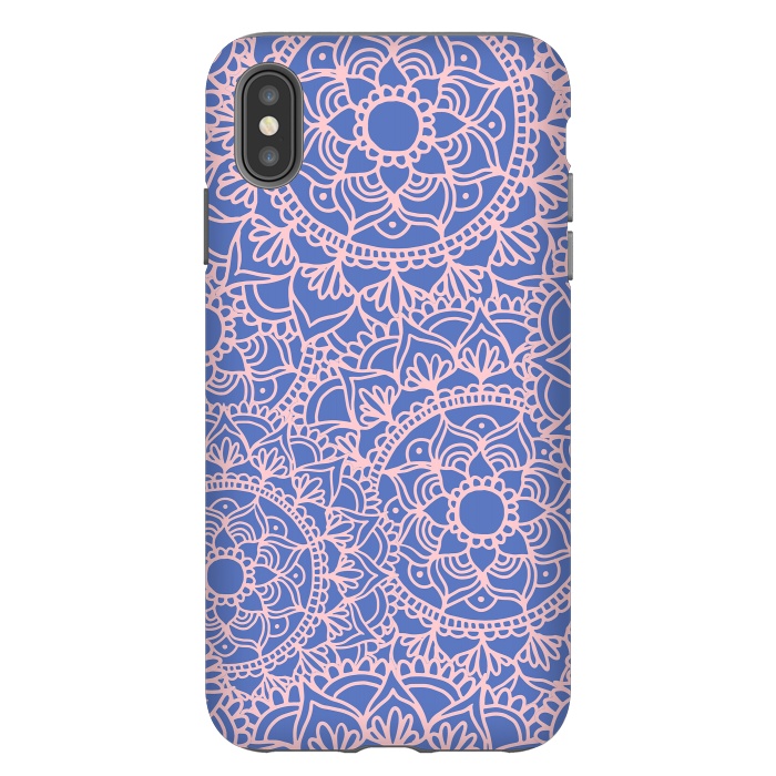 iPhone Xs Max StrongFit Pink and Mauve Mandala Pattern by Julie Erin Designs