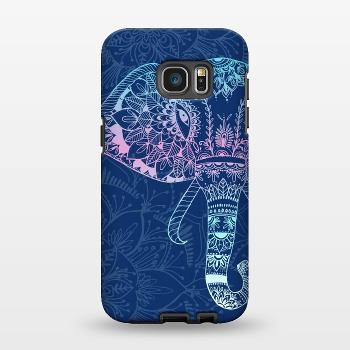 Galaxy S7 EDGE StrongFit Elephant Floral by Rose Halsey