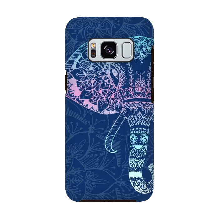 Galaxy S8 StrongFit Elephant Floral by Rose Halsey