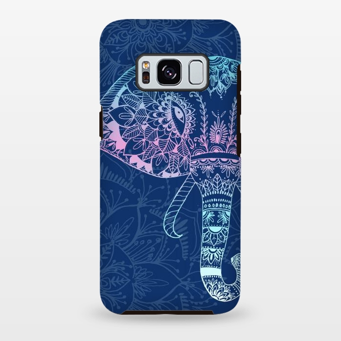 Galaxy S8 plus StrongFit Elephant Floral by Rose Halsey
