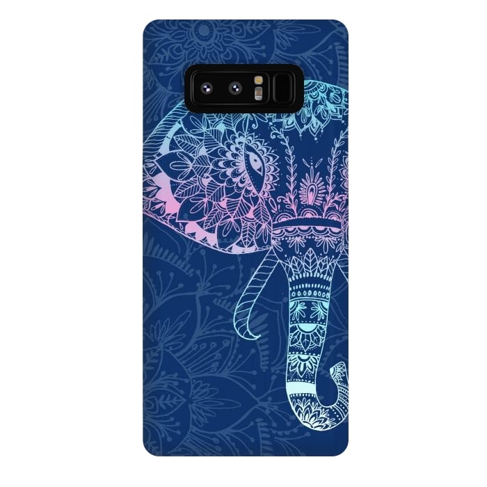 Galaxy Note 8 StrongFit Elephant Floral by Rose Halsey