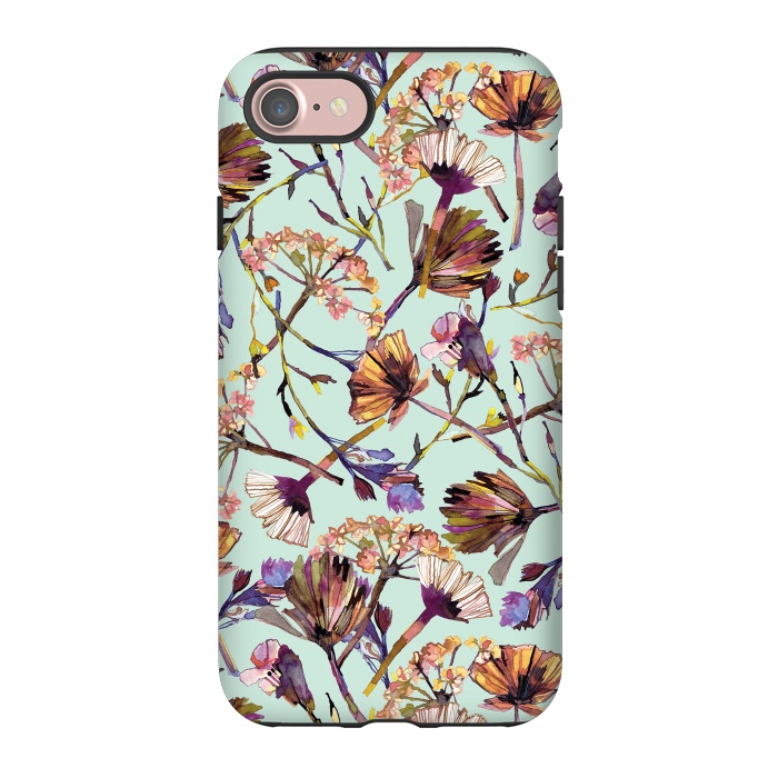 iPhone 7 StrongFit Dry Spring Flowers by Ninola Design